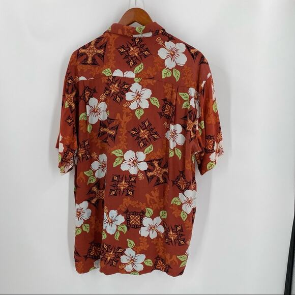 Rust brown Big Dogs Hawaiian shirt men’s size large - Picture 5 of 9